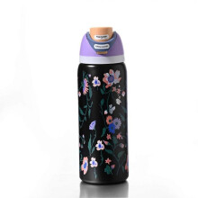 32OZ Stainless Steel Insulated Mug Water Bottle Purple Black Printed Water Bottle