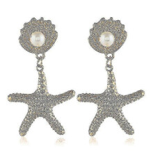 Boho Starfish Shell Earrings Star Gold Dangle Women Beach Ocean Summer Jewelry Gift