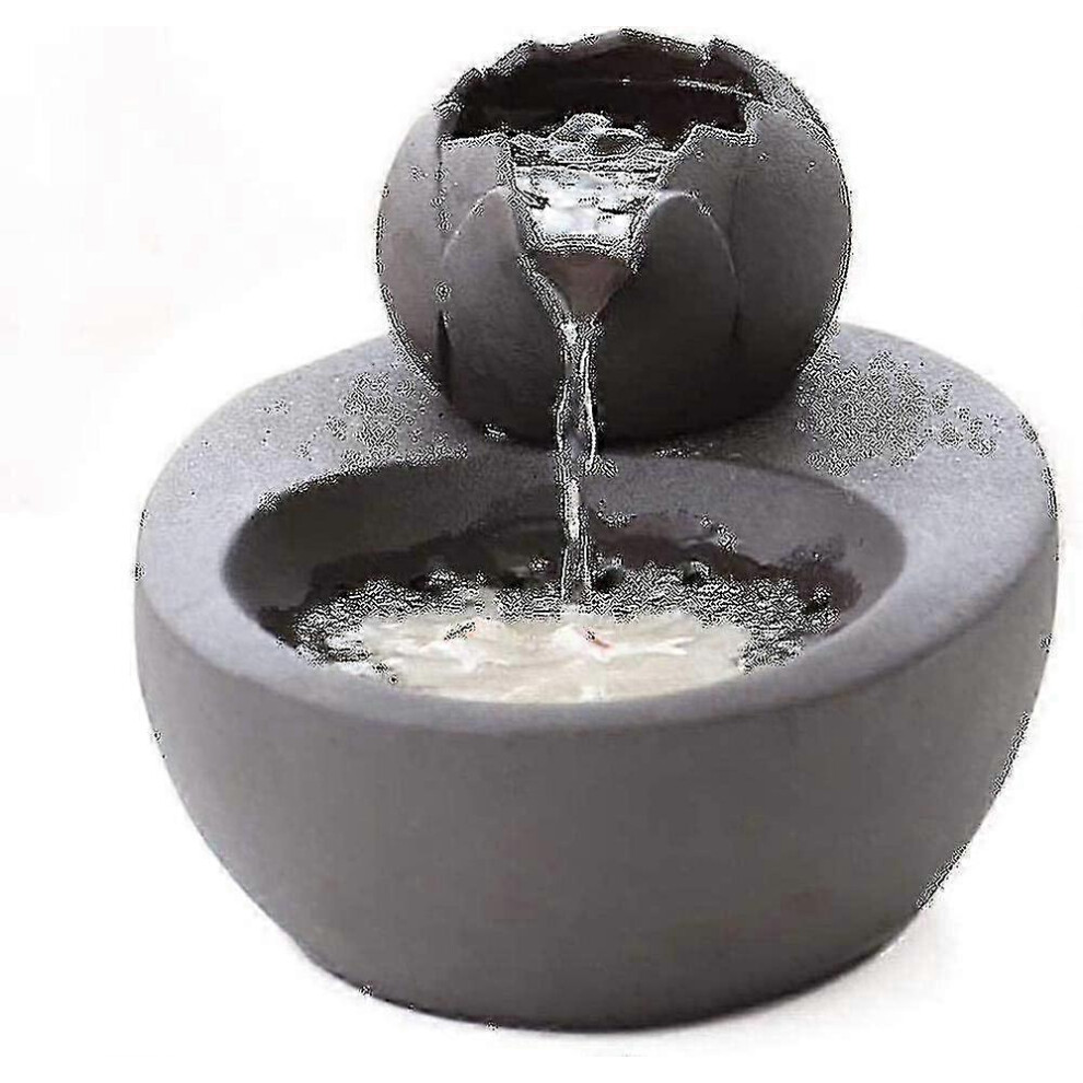 Kikidex (As Show, One Size) Cat Drinking Fountain, Silent Quiet Cat Water Dispenser Ceramic, Black