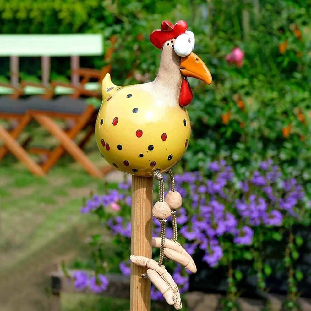 Kikidex (As Show, One Size) Chicken Statues Garden Decoration, Funny Resin Chicken Garden Decoration Hen Shape Animal Figurine Sculptures