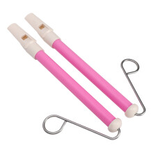 2Pcs Pink ABS Metal Slide Whistles, Safe & Easy to Play Children Musical Instrument