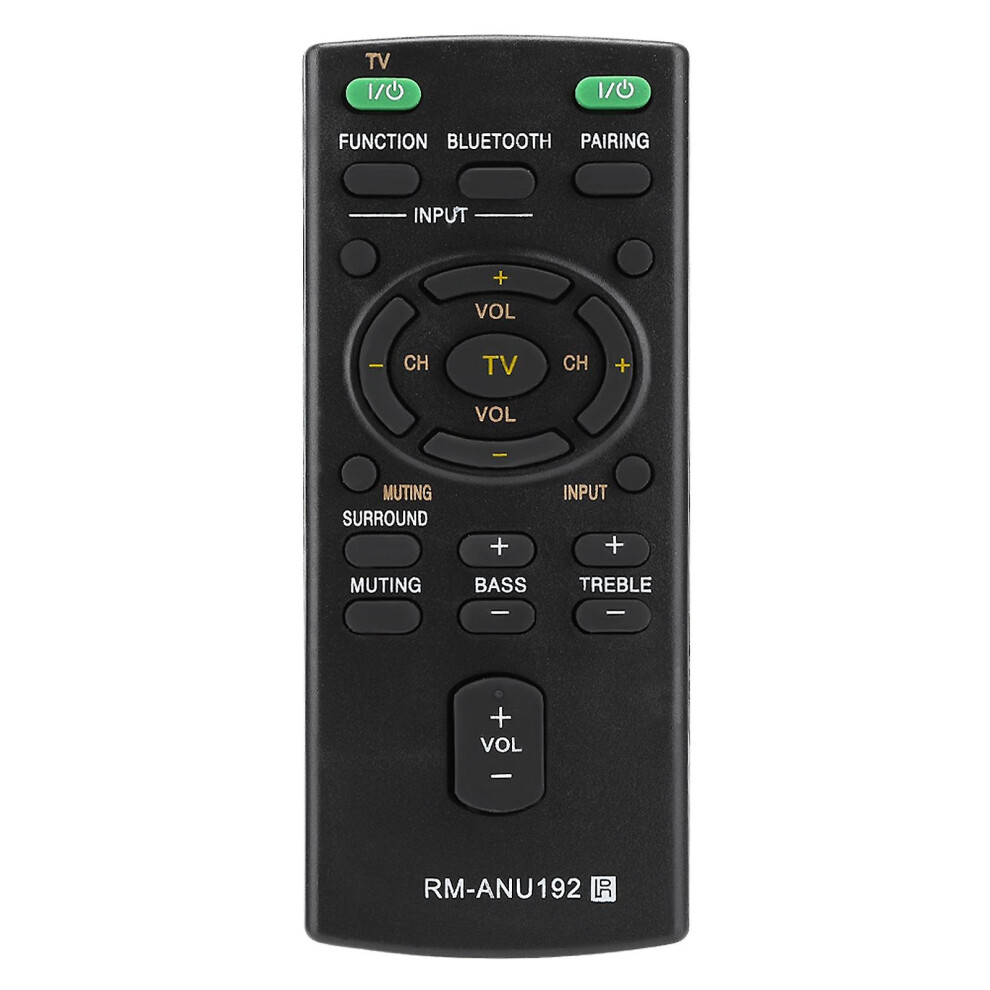 Replacement Rm-Anu192 Remote Control For Sony Sound Bar Sact60bt Htct60bt Sswct60 6935165372348