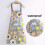 Waterproof Kitchen Aprons,2 Pack Floral Aprons with Pockets 2