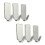 Self-adhesive stainless steel hooks - 6-pack 1