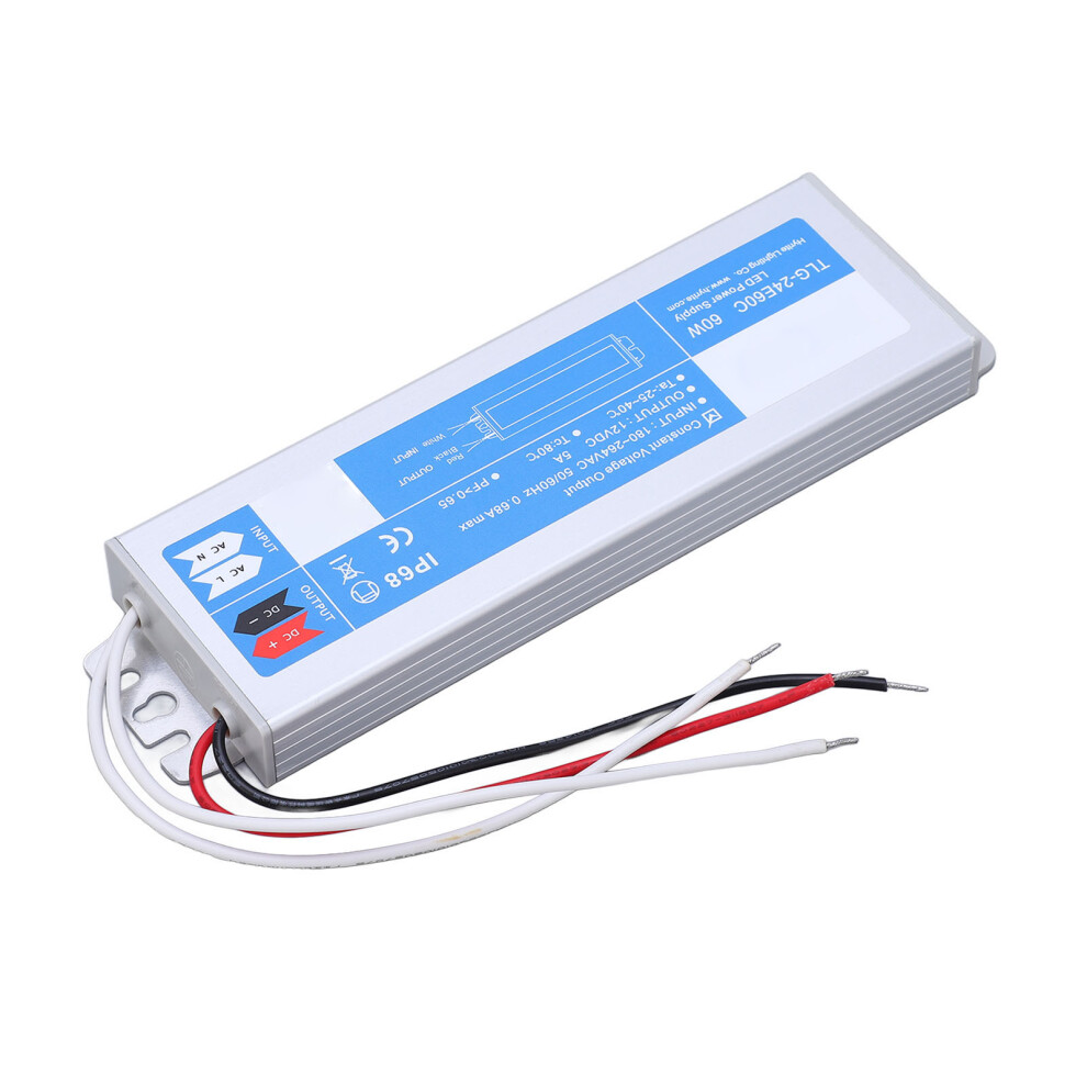 Waterproof 60W Led Power Supply 12V 5A Ip68 Dc Converter 4631356582511