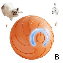 (Orange) Dog chew toys Best Dog Toy Ball Jumping Ball Smart Rolling Ball