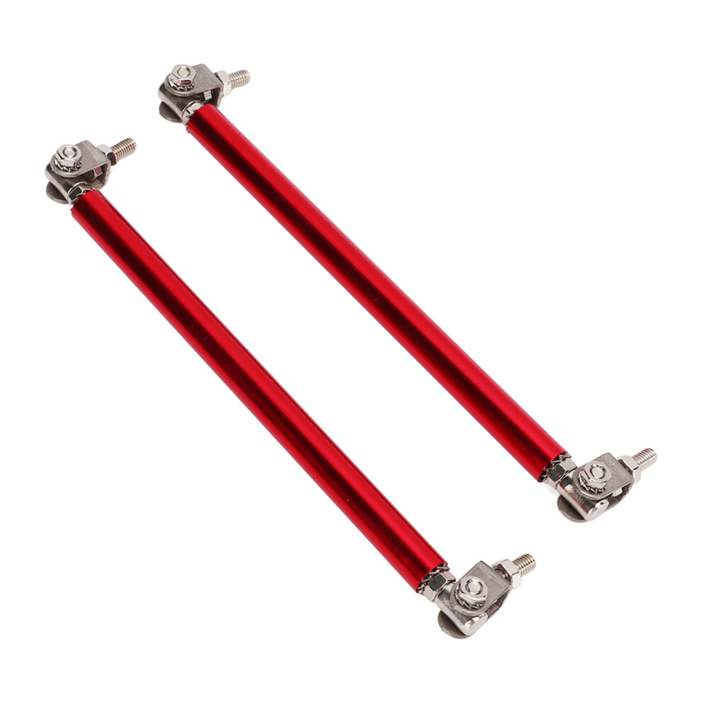 2 Pcs 15Cm Stainless Steel Bumper Lip Diffuser Support Tie Bar Red 4981356582678