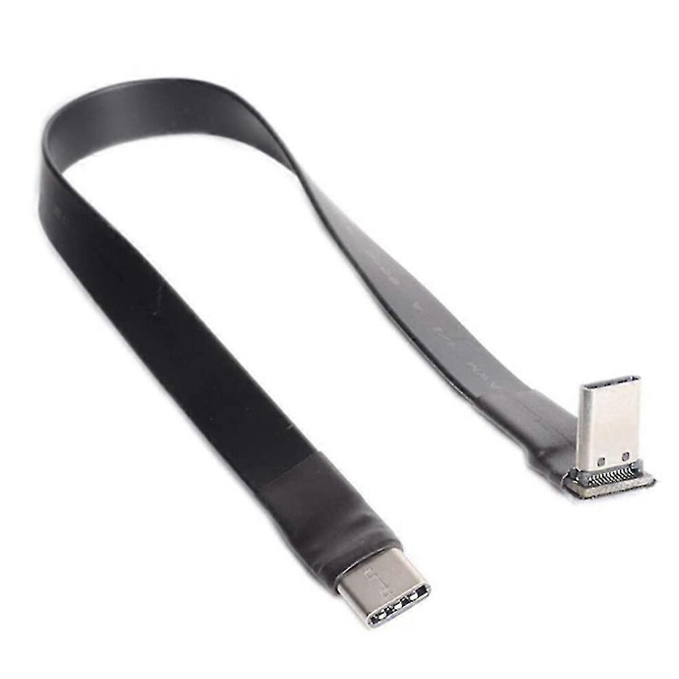 Usb 3.1 Type C To Type C Extension Cable 90 Degree Adapter Fpc Fpv Ribbon Flat Usb C Cable 3A 10Gbps-Hyj 6935165368549