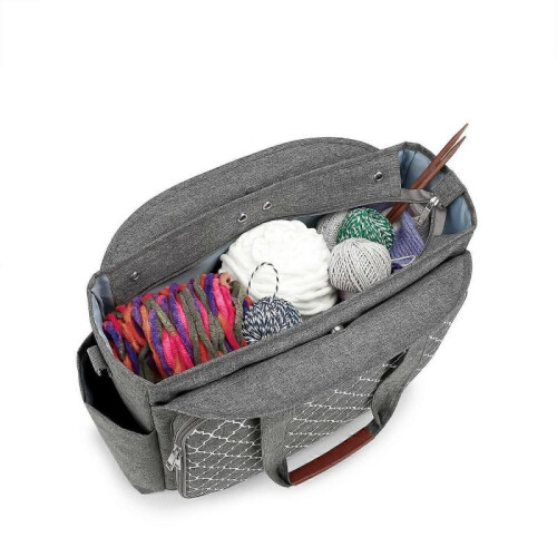 With Divider Pocket Distinctive Woolen Bag Needle Needle Handheld Storage Crossbody Bag Knitting Thread Storage Bag 1