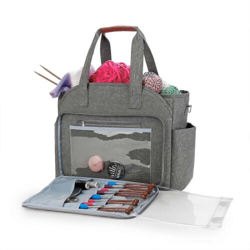 With Divider Pocket Distinctive Woolen Bag Needle Needle Handheld Storage Crossbody Bag Knitting Thread Storage Bag 2