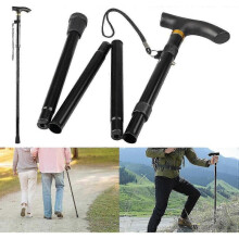 4 Folding Cane And Adjustable Lightweight Aluminum Metal Folding Cane Non-slippery Sofa Unisex for Hiking Trekking Travel