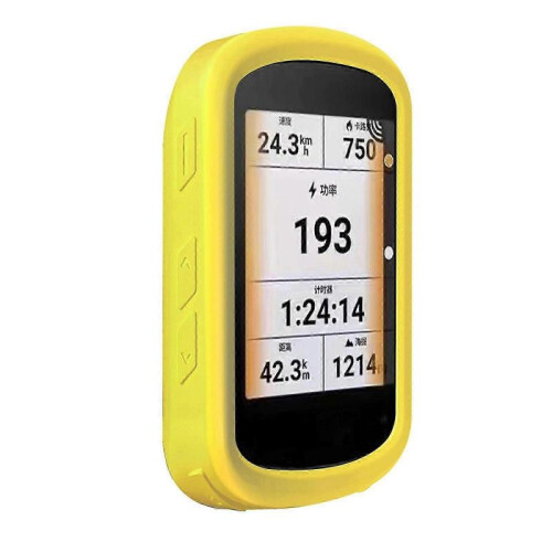 (yellow) Non-Slip Silicone Anti-scratch Protective Case Screen Protector Full Coverage Compatible for Edge840 GPS Computer