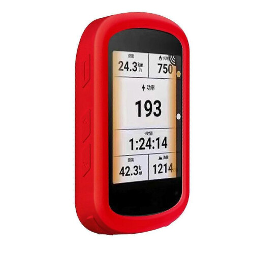 (red) Non-Slip Silicone Anti-scratch Protective Case Screen Protector Full Coverage Compatible for Edge840 GPS Computer