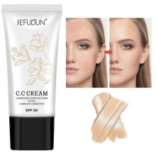 CC Cream Self Adjusting for Mature Skin, Super Active CC Cream Foundation with SPF 50 for Face and Body Color