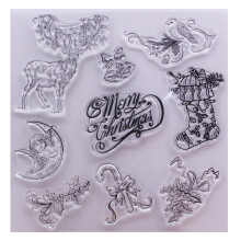 Merry Christmas Silicone Clear Seal Stamp DIY Craft Clear Stamp