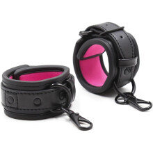 Bondage Handcuffs PU Leather Adjustable Restraints Pink BDSM Cuffs For Couples Sex Toys Women Men
