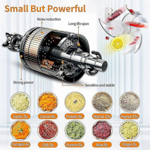 Electric Mini Chopperrechargeable Garlic Grinder Machine,with Usb Port 1