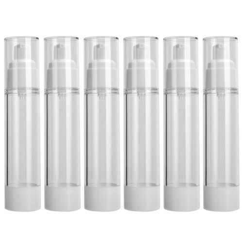 Empty Lotion Bottle Plastic Refillable Vacuum Pump 50ml