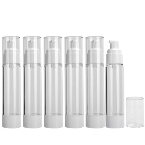 Empty Lotion Bottle Plastic Refillable Vacuum Pump 50ml 2
