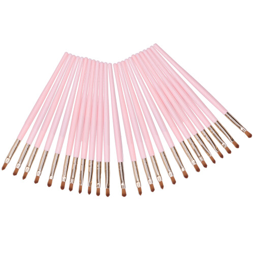 24PCS Portable Lip Brushes Long Handle Lipstick Applicator 2