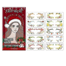 Eelhope Christmas Face Stickers Christmas Face Tattoo Stickers Show Christmas Atmosphere Relaxed Fun Dress Up