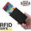 Pop-Up Card Holder - Aluminum Compartments Protect (RFID Secure) Silver Color 2