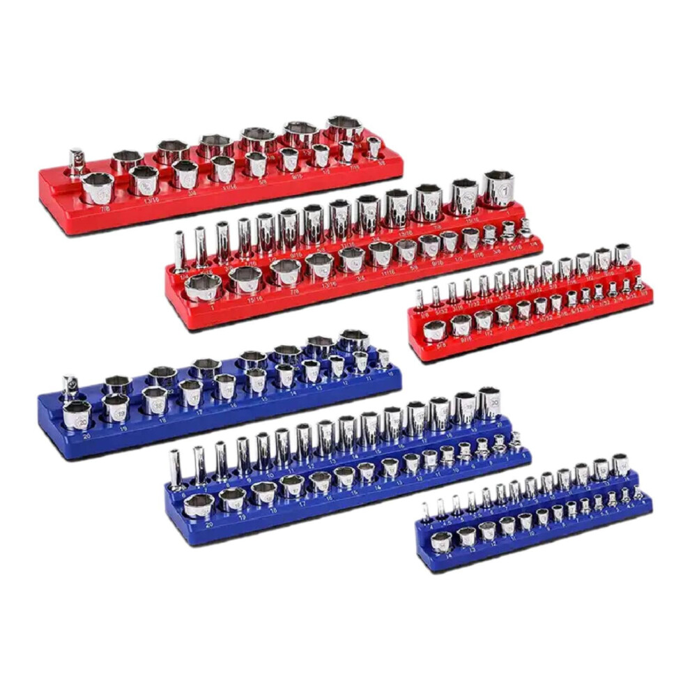 6Pcs Socket Organizers Portable Socket Racks For Tool Box And Workbench Socket Organizer Set For Toolbox And Workbench 9105992800988