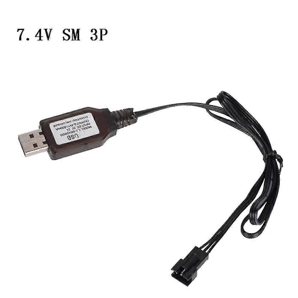Kikidex (As Show, 6.4V) Compatible-6.4V/7.4V Charger Li-Ion Battery Sm-3P Rc Toys Remote Control Toy Sm3p Portable Usb Charger