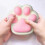 (Pink) Two Pcs Silicone Squeeze Squishy Toy Cat Claws Relaxed 4