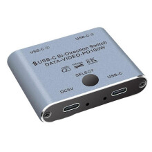 Bi Directional USB C KVM Switch Splitter for 8K@60Hz/4K@144Hz Video fer+100W Charging+10Gbps Data