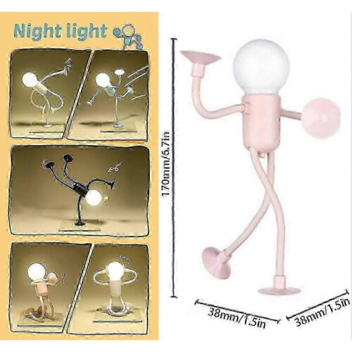 Cute Bulb Man Night Light for Kids Changeable Shape Lamps C 1