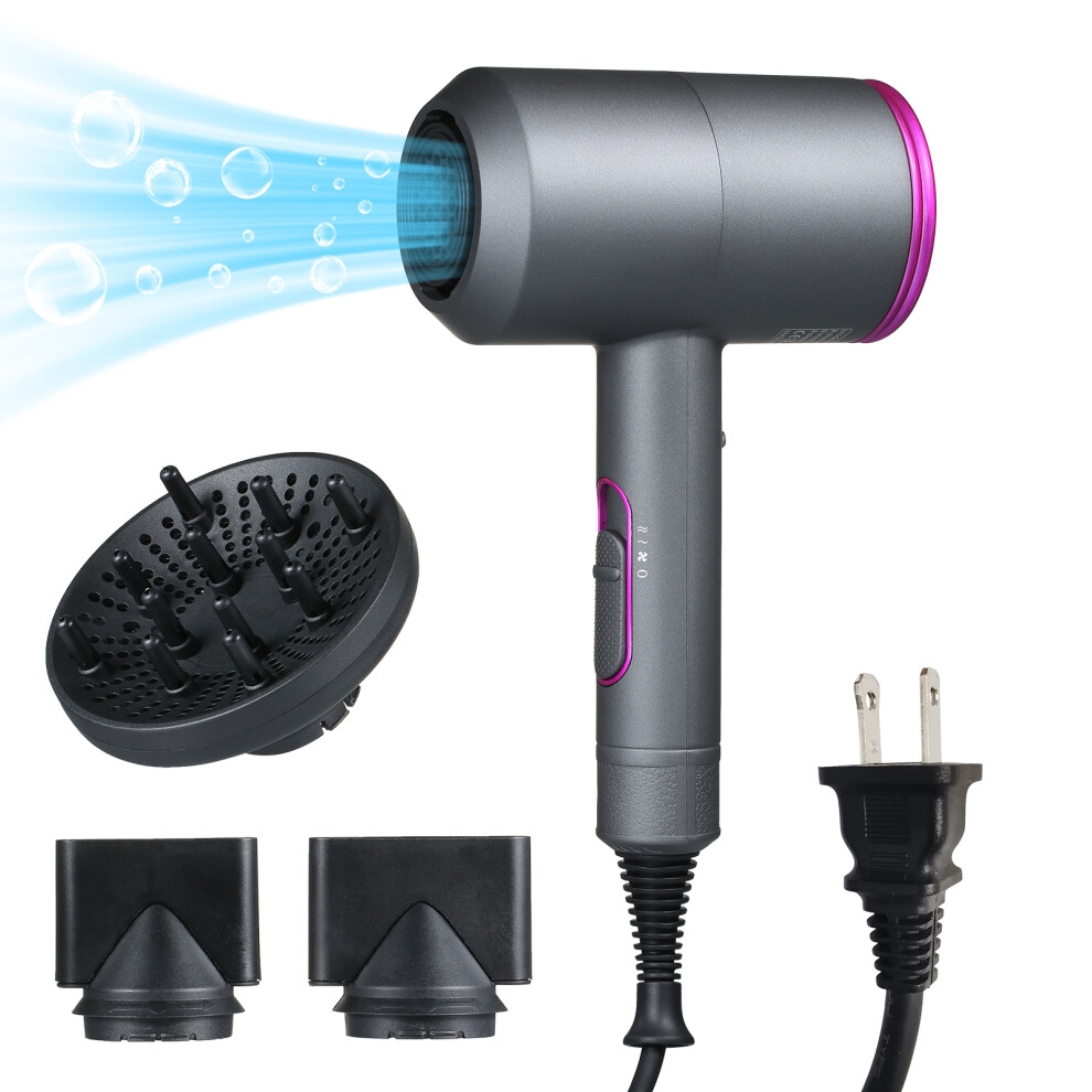 Ionic Hair Dryer 3 Nozzles 3 Heat 2 Speed Portable 110V-220V