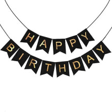 English happy birthday stamping fishtail happy birthday letters banner birthday party background wall decoration