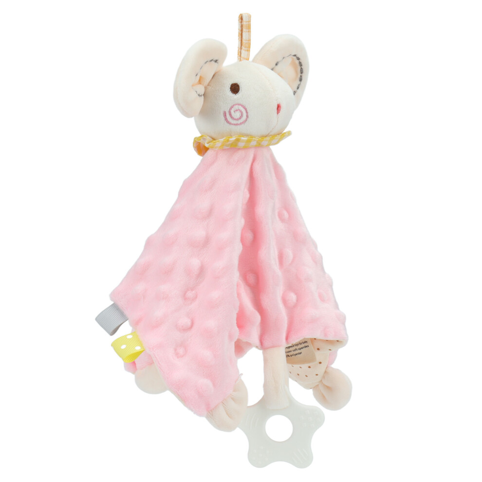 Cute Mouse Baby Security Blanket - Soft 35X29x8.5cm Toy Pink