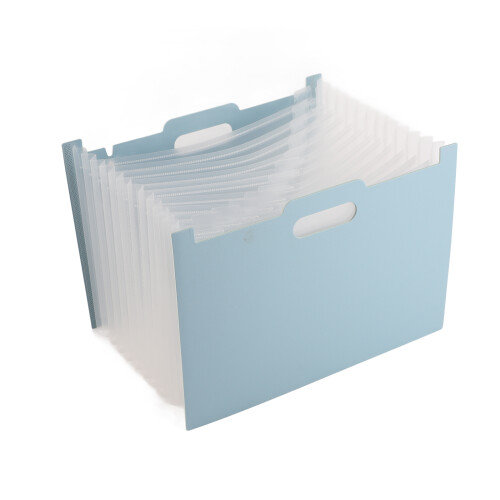 Large Capacity Plastic Expanding File Folder with Document Tabs 12.6 x 9.8 inch