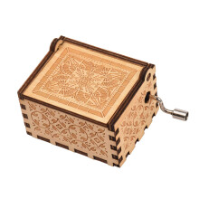 Hand Crank Music Box You Are My Sunshine Gift Engraved Wooden Case