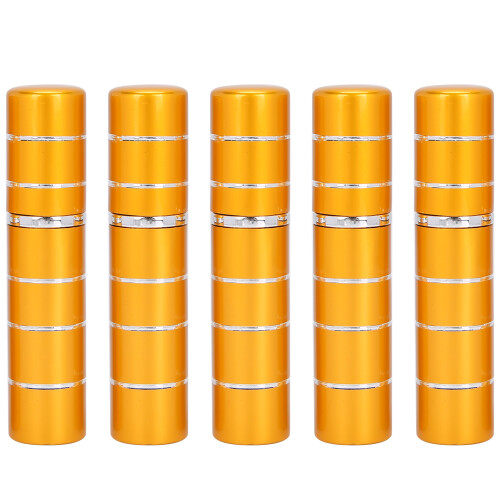 (Gold) 5x 5ml leere Parfümflasche mit Sprüher