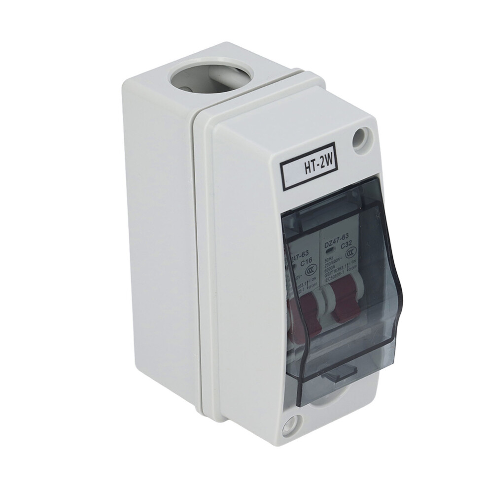 Outdoor Ip65 Enclosure With 2 Way Mcb Flame Retardant Waterproof 16A/32A 9481356586904