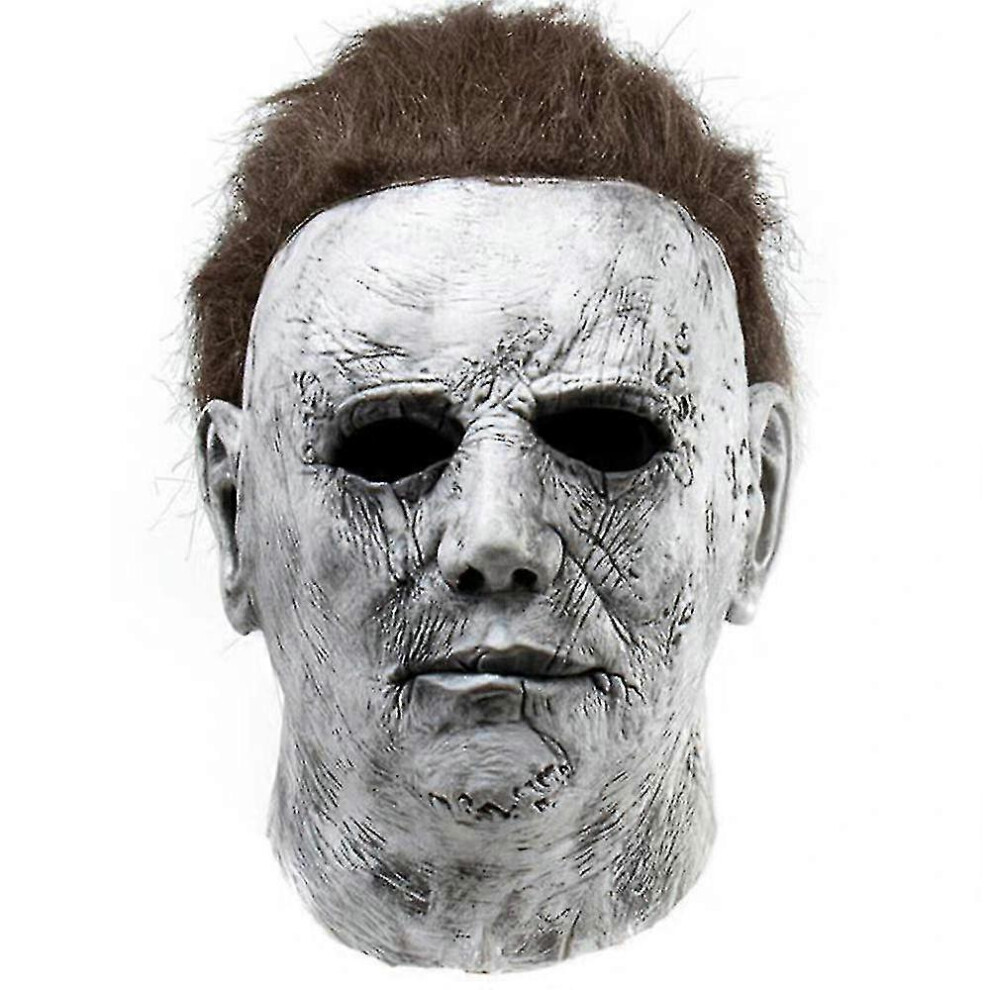 Kikidex (As Show, D) Halloween Michael Myers Horror Latex Mask Headgear Party Prop