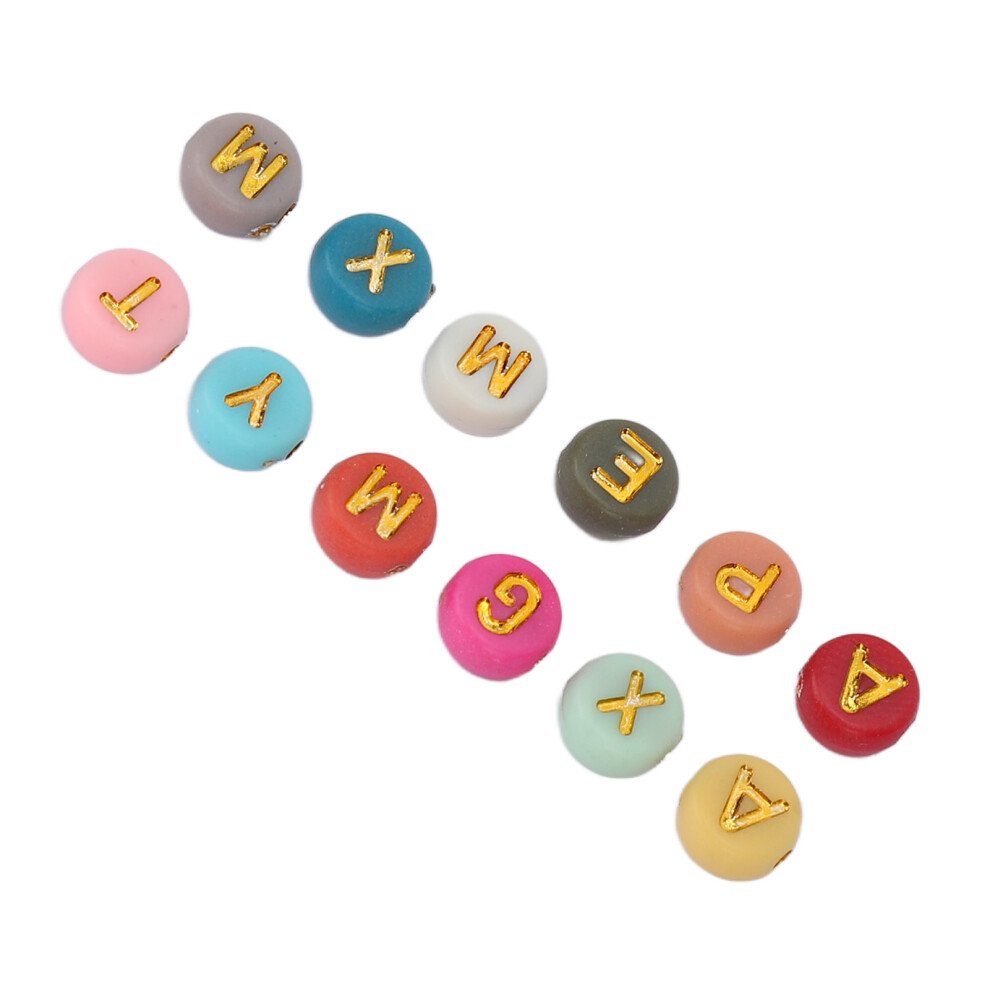 DIY Bracelet Necklace Kit: 1200Pcs Acrylic Letter Beads Multicolor