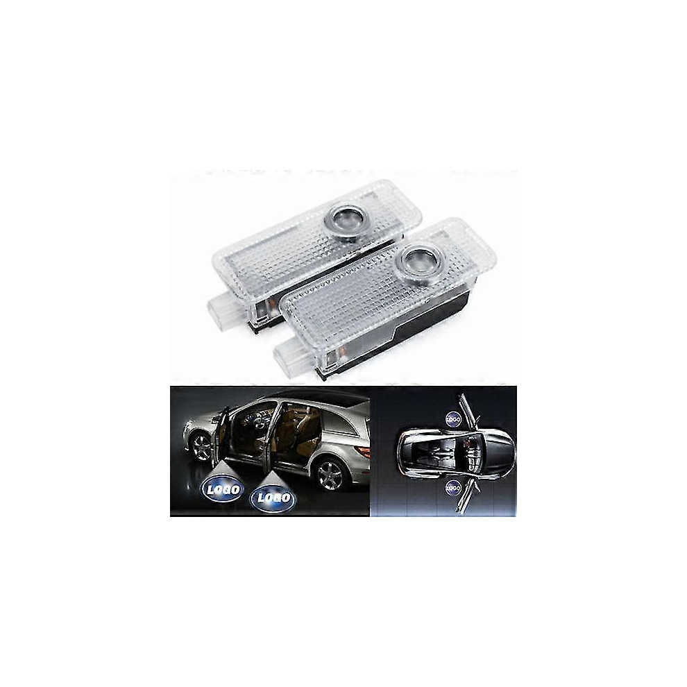 Kikidex (A, 2Pcs) 2-4Pcs Cree Led Car Door Logo Projector S Laser Courtesy Puddle Shadow Lamp Light