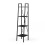 (Black) 4 Tier Industrial Bookcase Steel Frame Shelf Unit 1