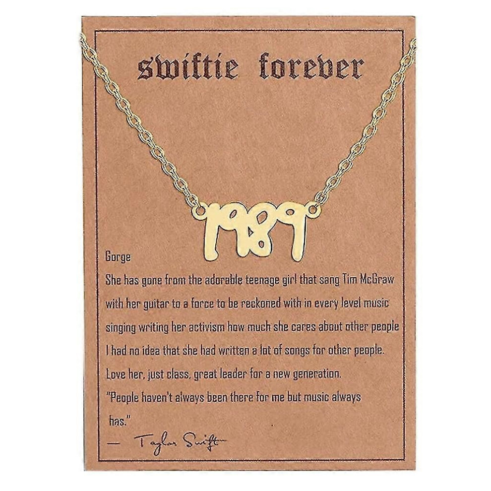 Kikidex (As Show, Rep 4) Stainless Steel Ts Inspired Necklace Fahion Clavicle Chain Unique Neck Chain Gold