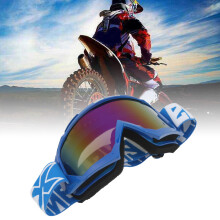 Motocross Dirt Bike Goggles ATV Riding Off-Road Anti Impact, Sand Blue Frame