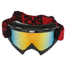 Motocross-Sturzhelmbrille ATV Stoßfest Wind- und Sandschutz Schwarz-Roter Rahmen