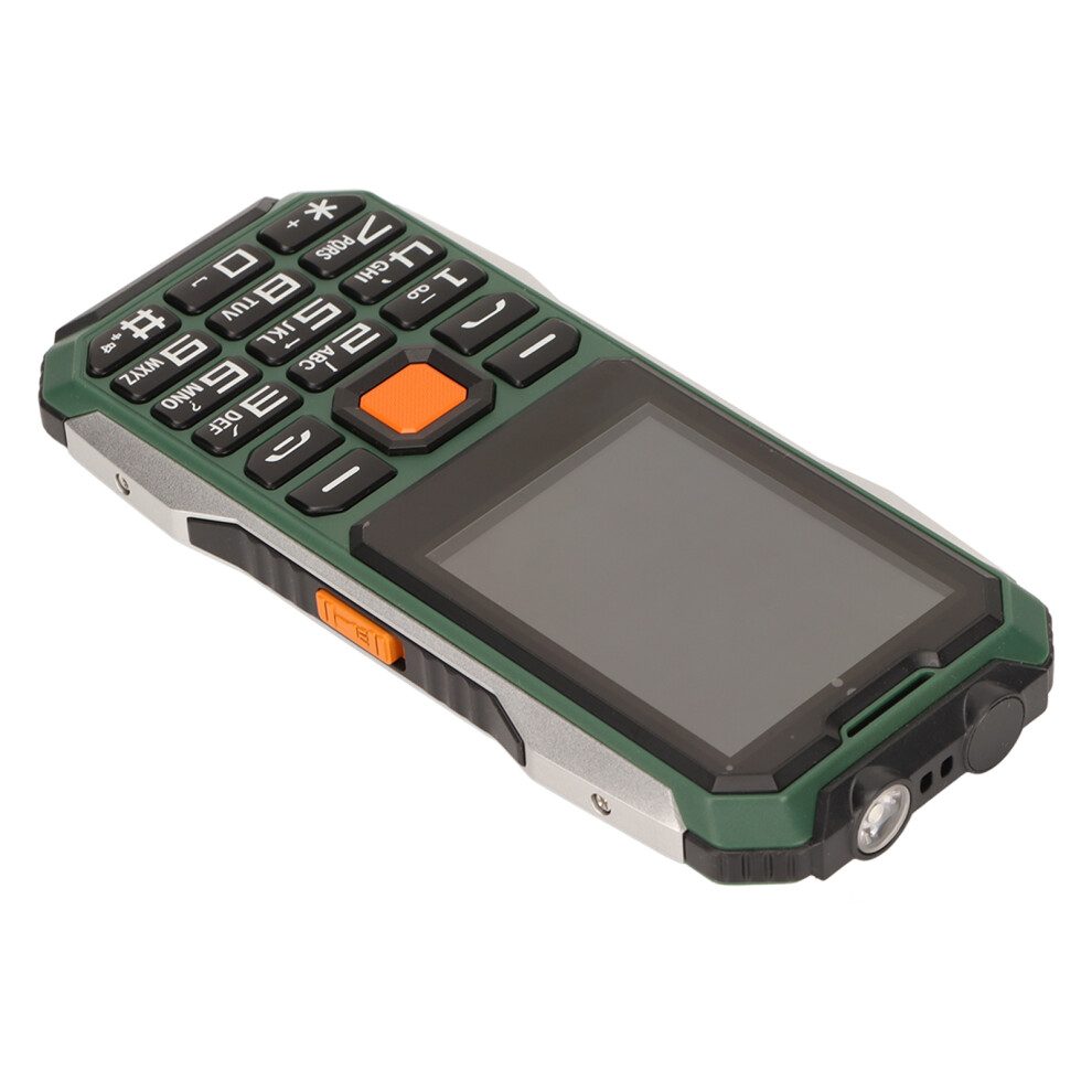 Senior Cell Phone 2G Dual Sim 2.4In Hd Screen 6800Mah Big Button Green 8371356588385