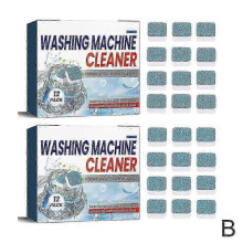 (24pcs) Active Washing Machine Cleaner Descaler Deep Cleaning Tablet Efficient Cleaning