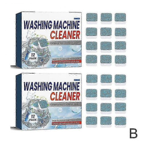 (24pcs) Active Washing Machine Cleaner Descaler Deep Cleaning Tablet Efficient Cleaning