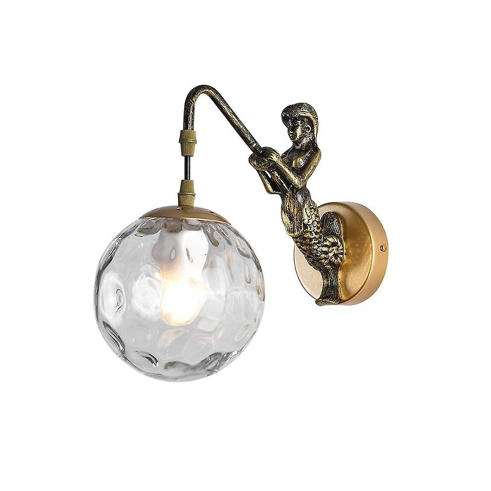 Kikidex (As Show, One Size) Corridor Lamp Modern Led Wall Copper Wall Lamp Background Wall Lamp Dining Room Bedroom Bedside Living Room Light/Golden