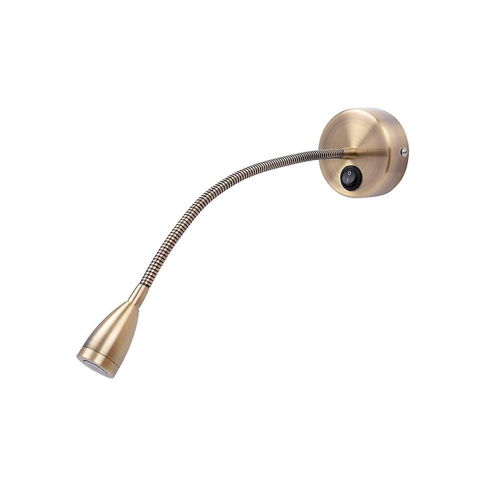 Kikidex (As Show, One Size) Flexible Wall Reading Lights/Bedside Lamp With Switch, Bronze